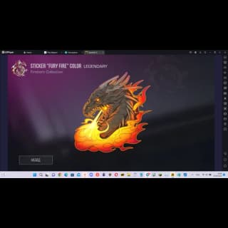 Sticker Fury Fire Color