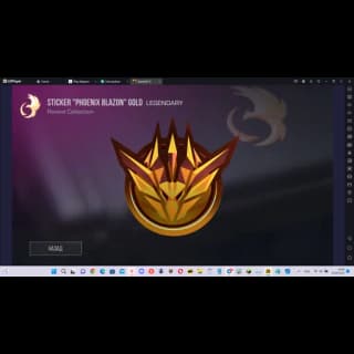 Sticker Phoenix Blazon Gold