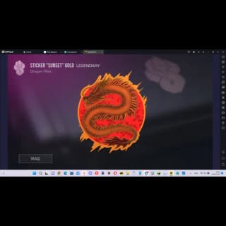 Sticker Sunset Gold