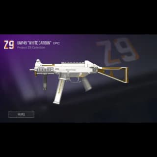 UMP45 White Carbon